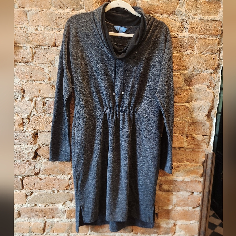 Simply Vera Vera Wang Charcoal Cowl Neck Sweater Dress Size M